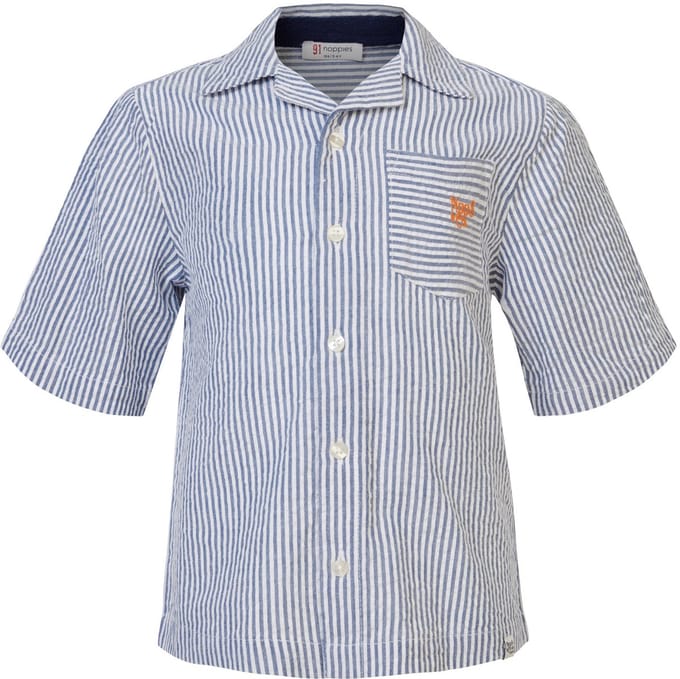 Noppies Boys Blouse Durham short sleeve Jongens Blouse - Whisper White - Maat 122