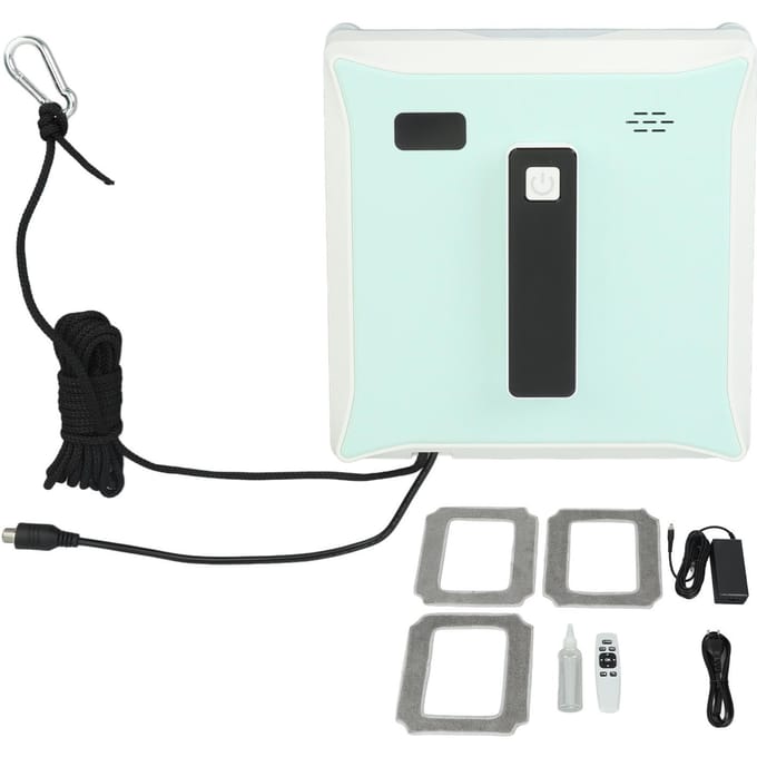 Machine de Nettoyage de Vitres Intelligente Double Pulvérisation d'Eau Télécommande Robot Nettoyeur de Vitres 100?240 V white