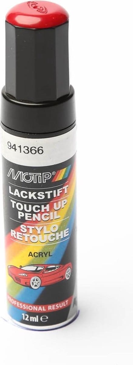 Motip 941366 - Auto lakstift - Rood - 12 ml