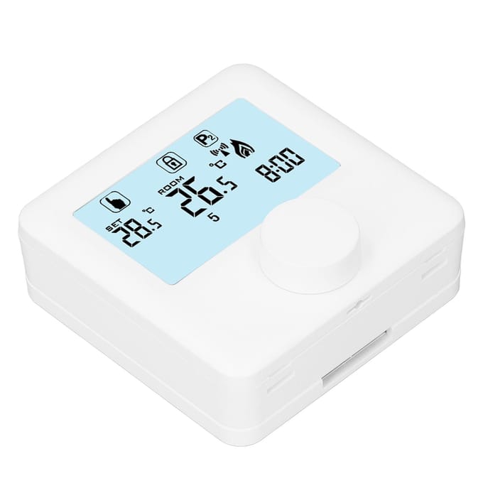 Digitale Temperatuurregelaar LCD-Display Programmeerbare Thermostaat voor Boiler Wit 30?230VDC black