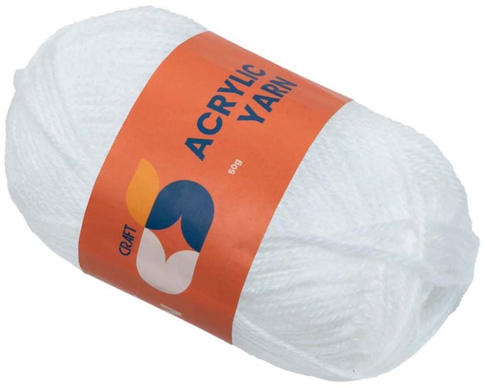 Colorations - Acrylic yarn White 50g