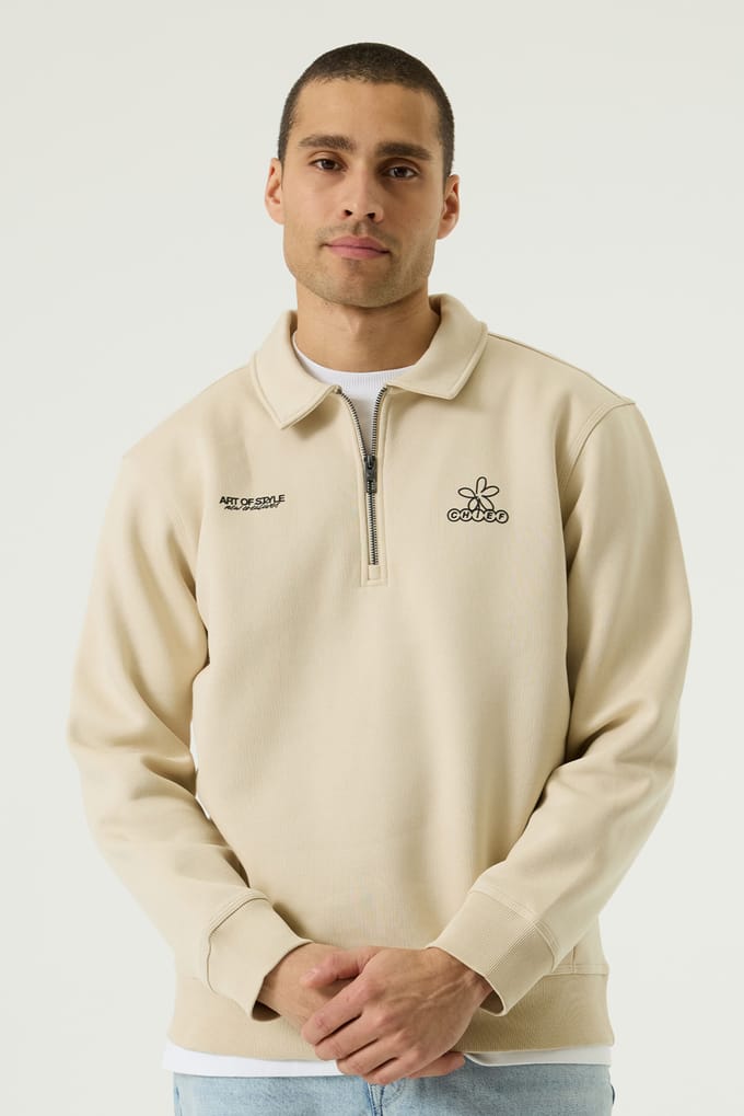 Chief polosweater beige