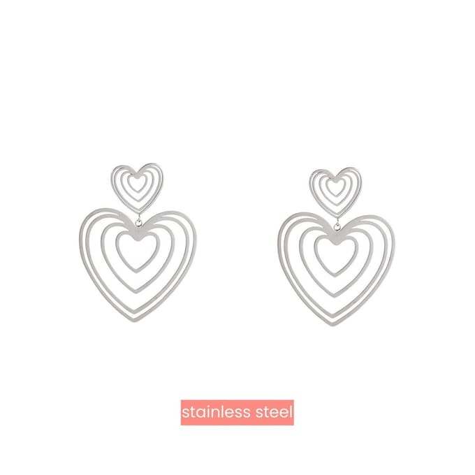 Go Dutch Label Oorknoppen sonar hearts Zilver