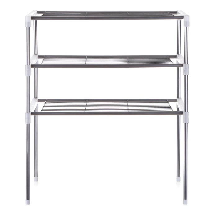 3-laags multifunctionele keukenopslagrek magnetronovenrek 3-Tier gray