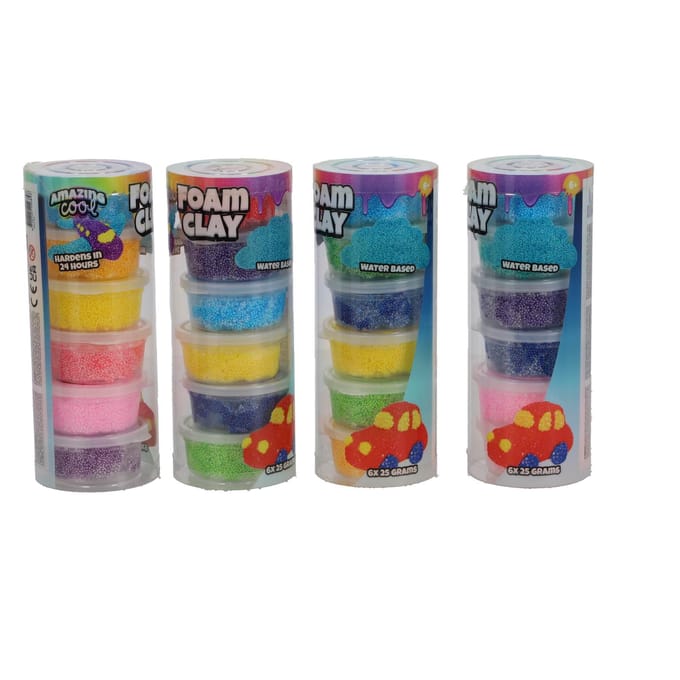 Amazing Cool foam klei 6 stuks 25 gram in koker