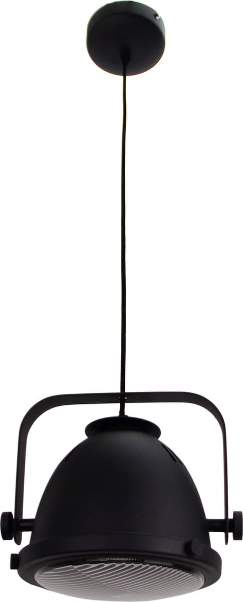 Chericoni Nero hanglamp - 1 lichts - Ø20 cm - E27 - Zwart met glas