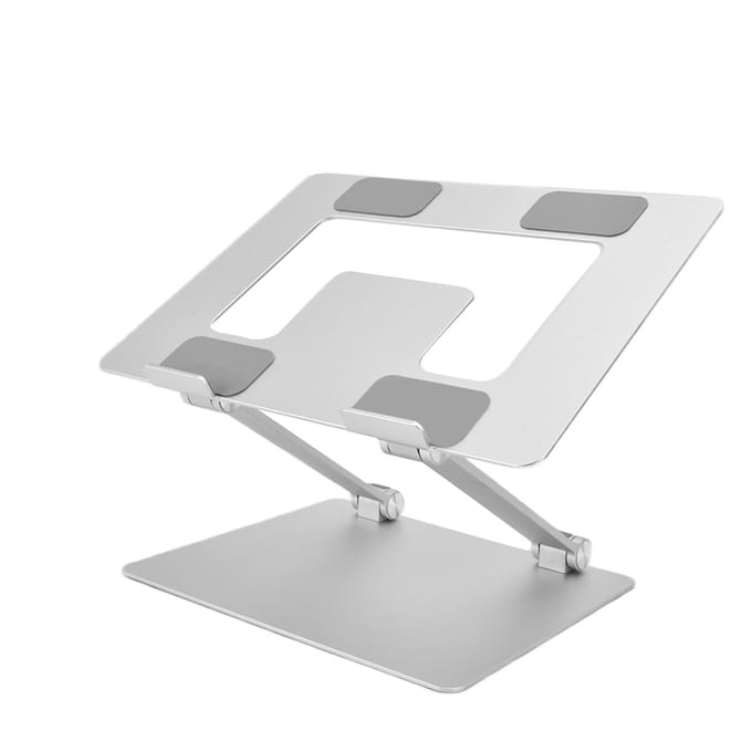 Laptop Standaard Opvouwbaar Draagbaar Aluminiumlegering Notebook Ondersteuning Computer Verhogingsstandaard Zilver white