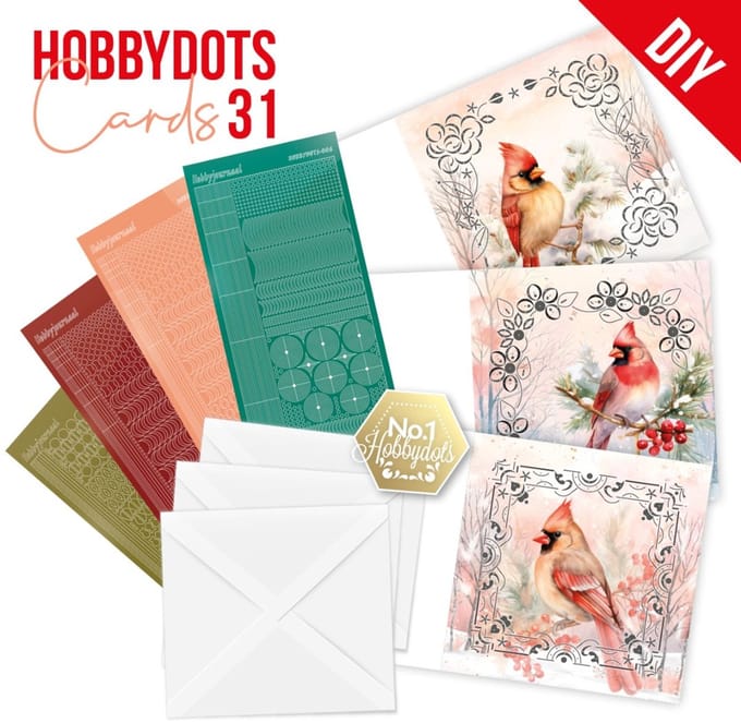 Dot and Do Cards 31 - Berries Beauties - Red Birds