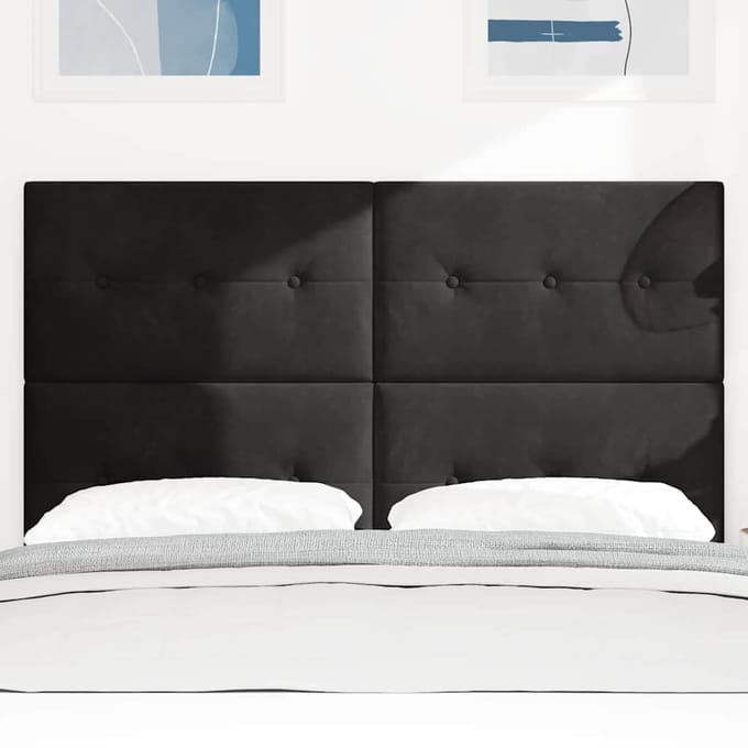vidaXL - Hoofdbord - Zwart - 160 - cm - Fluweel