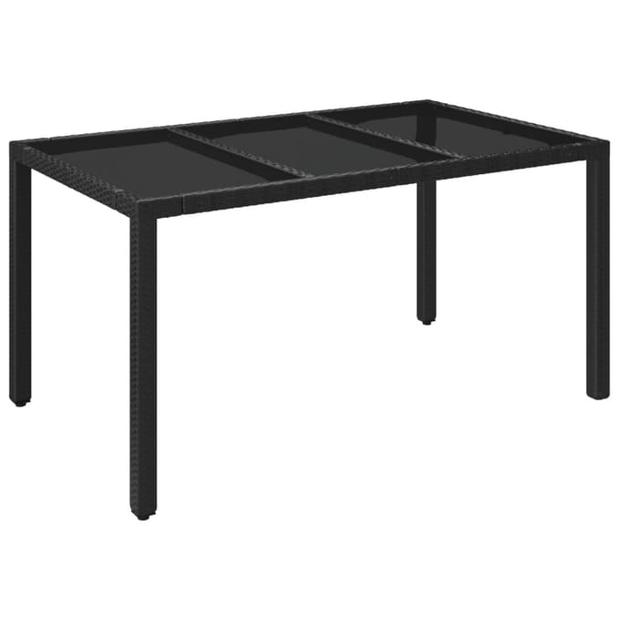 vidaXL - 5-delige - Tuinset - met - kussens - poly - rattan - zwart