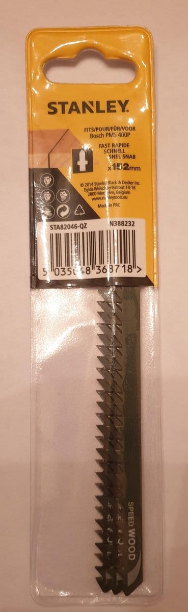 Stanley Decoupeerzaagblad Hout Speed Wood - 120mm - Grof - Hcs - 3 Stuks