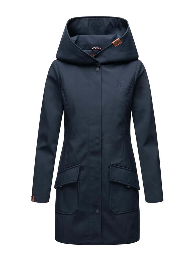 Marikoo dames softshelljas – Mayleen, waterafstotend met capuchon