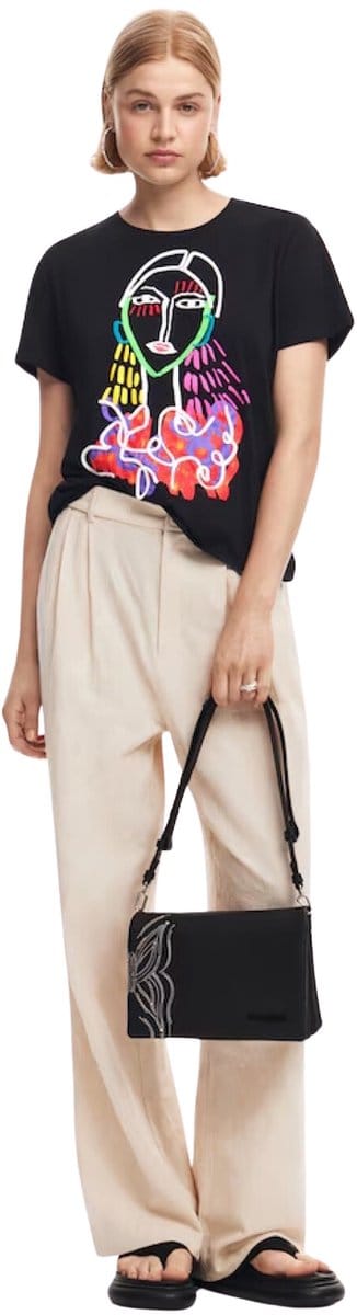 Desigual Schoudertas Goodall Dortmund Flap Black Zwart