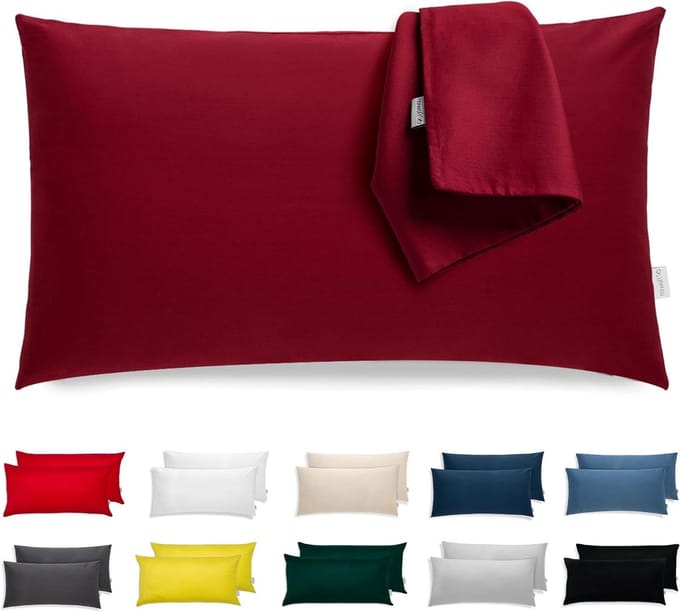 Kussensloop set van 2 - 30x50 cm - 100% polyester microvezel - met ritssluiting - hypoallergeen ademend - SnelShoppen