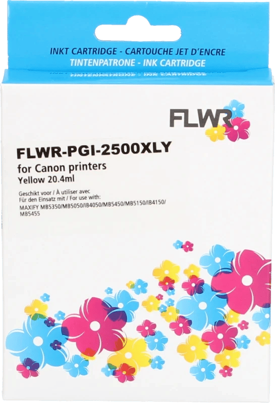 FLWR - Inktcartridge / PGI-2500XL / Geel - Geschikt voor Canon