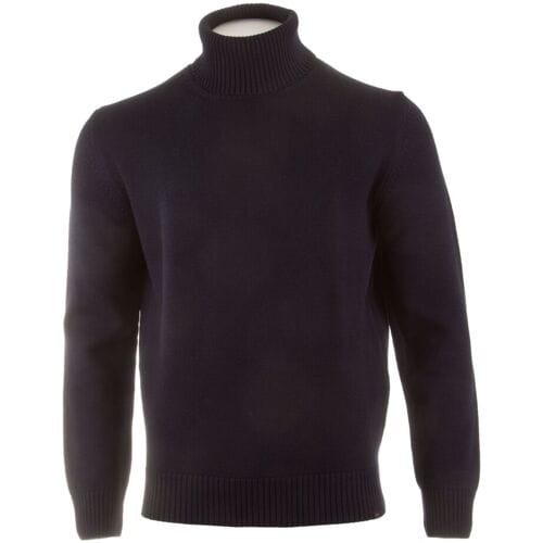 Paul & Shark Trui Shark Tag Soft Cool Touch Wool Turtleneck Donker Blauw / male