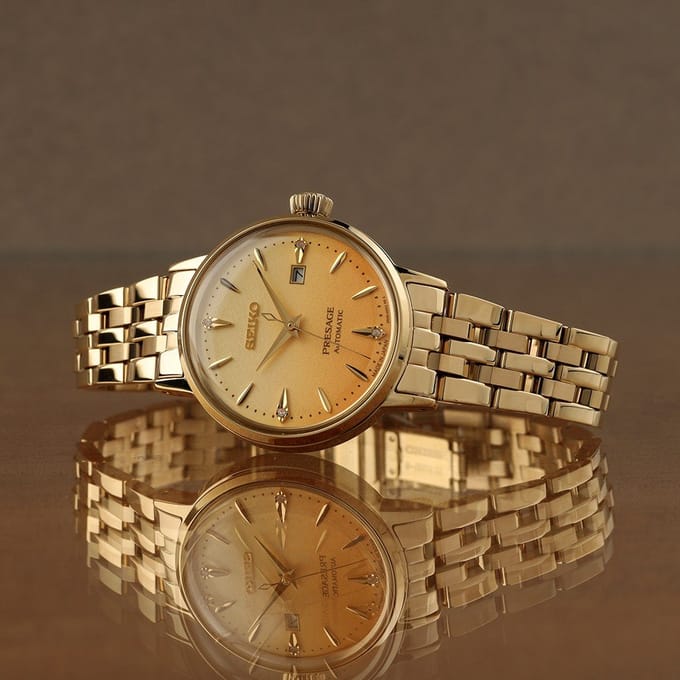 Seiko Cocktail Time SRE018J1 Presage - Cocktail Time ‘Eggnog’ Horloge
