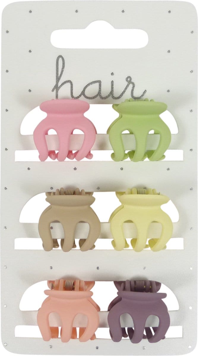 Haarklem - Kappersklem - Spinmodel 2.0cm - Mat Finish - Pastel Tinten