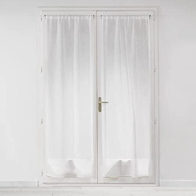 Witte Rechte Gordijnroede van Polyester - 2 x 70 x 240 cm