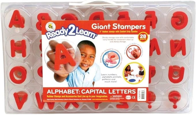 Eduplay stempelset alfabet rood - 30 stuks - educatief speelgoed.