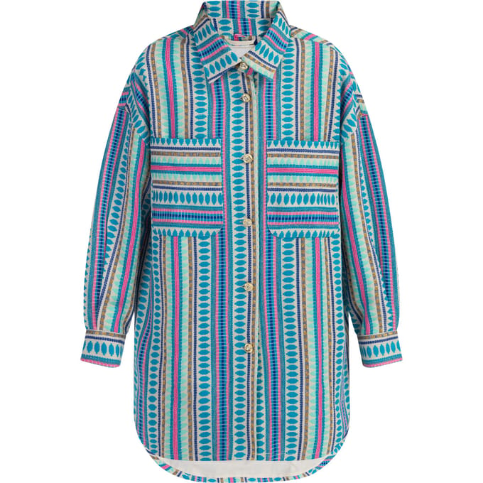 IZIA Overhemd jasje Dames Veelkleurig blauw