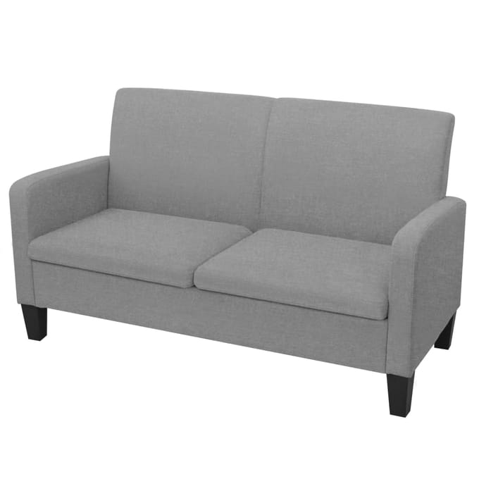 vidaXL - Tweezitsbank - 135x65x76 - cm - lichtgrijs
