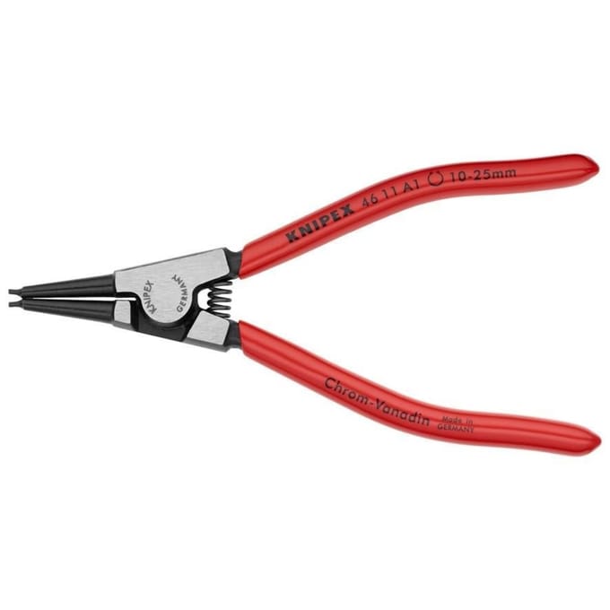 KNIPEX borgveertang A 1, voor assen Ø 10-25 mm, rechte punten, chroom-vanadium-staal, zwart geatramenteerd