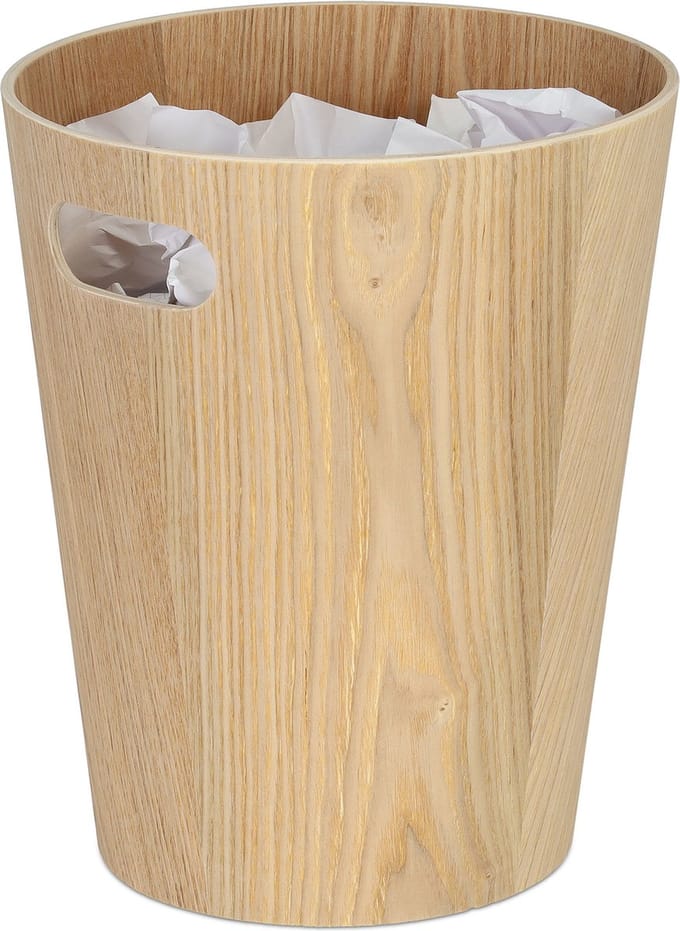 Papierbak hout - 7,7 l - rond