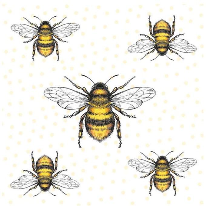 Lunch Servetten Flying Bees - Ambiente - 33x33 cm