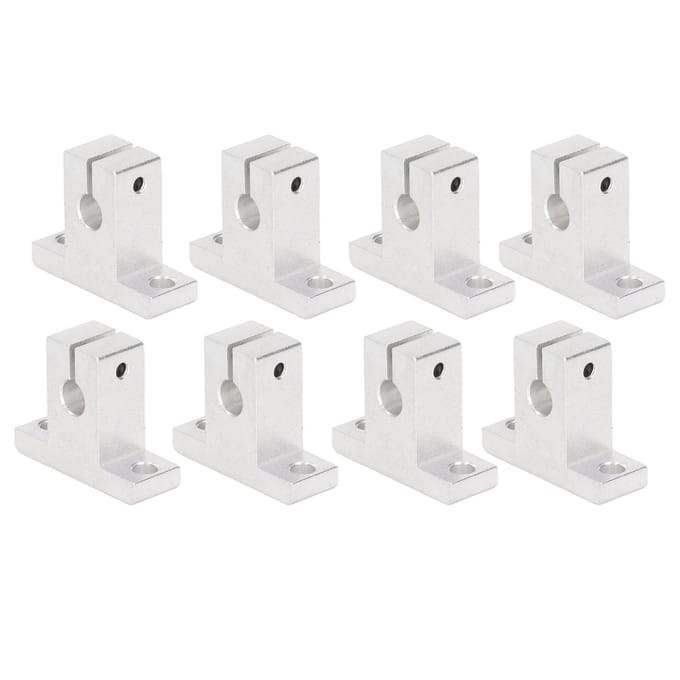 8 stuks Lineaire Bewegingsrail Klemstang Geleiding Ondersteuning Aluminium voor As 3D Printer Accessoire white