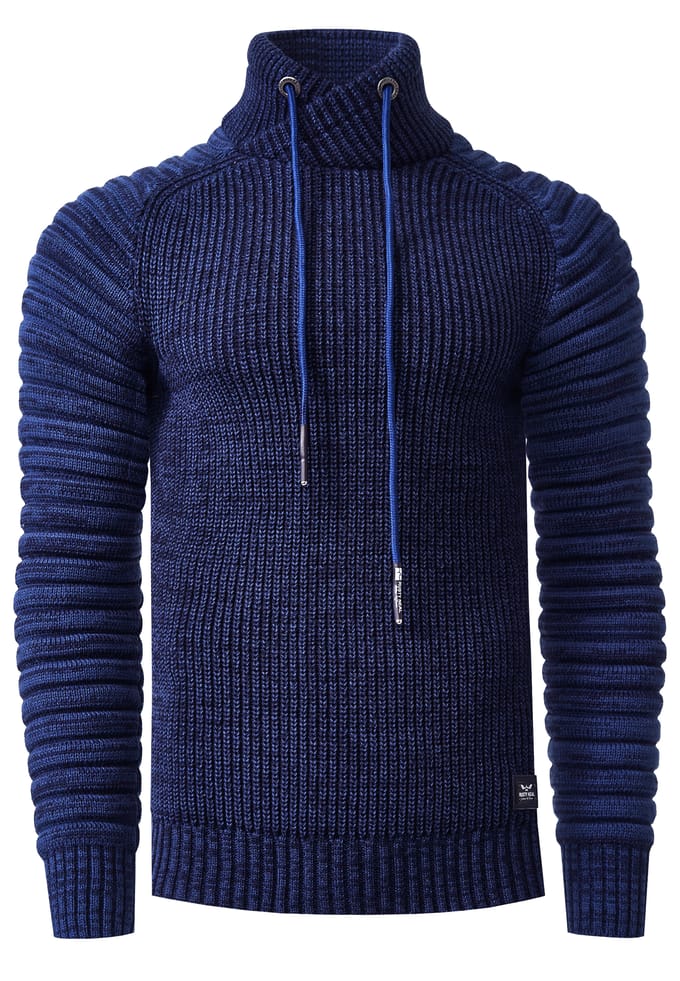 Biker Chunky trui met hoge kraag