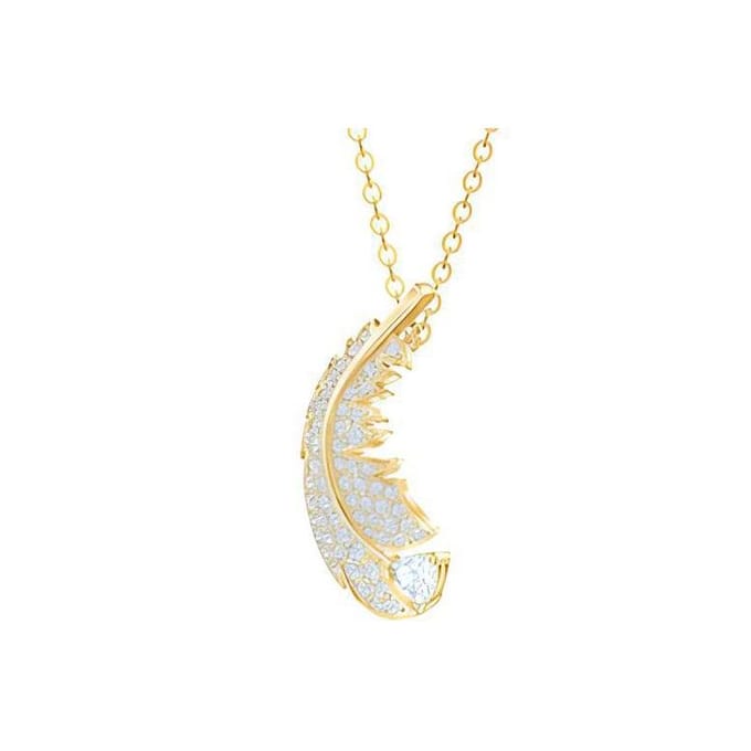 Swarovski Nice Elegante Veer Ketting Dames ketting Goud 5505740 Box (Random Color) white