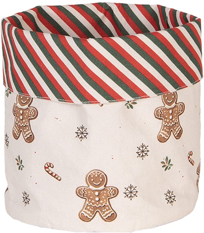 Clayre & Eef Broodmand Ø 15x16 cm Beige Katoen Gingerbread man