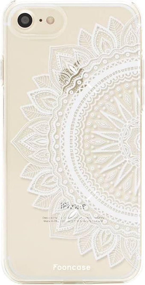 Fooncase Hoesje Geschikt voor iPhone SE (2020) - Shockproof Case - Back Cover / Soft Case - Mandala / Ibiza