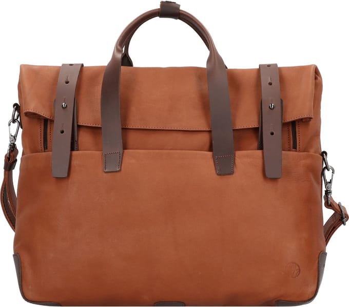 Harold's Mount Ivy Aktentas Leder 42 cm Laptopvak - 45cm (18 duim) - cognac/braun