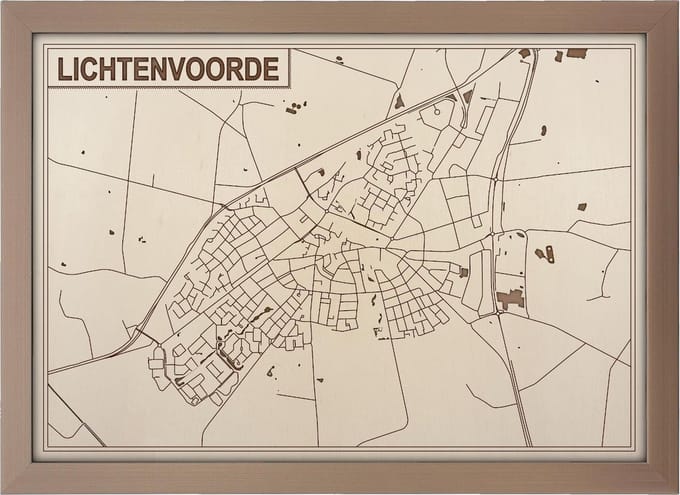 Decoratief Beeld - Houten Van Lichtenvoorde - Hout - Bekroned - Bruin - 21 X 30 Cm