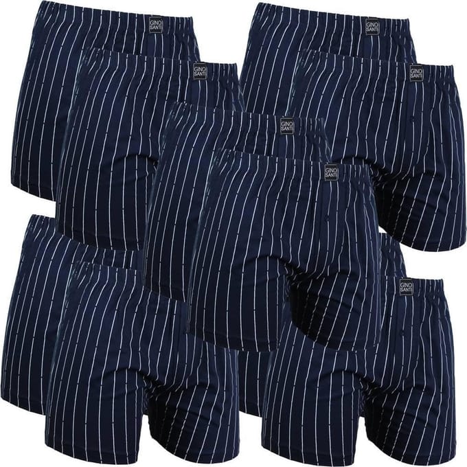 Gino Santi Klassieke boxer 8+2gratis pak Navy Pin Stripes