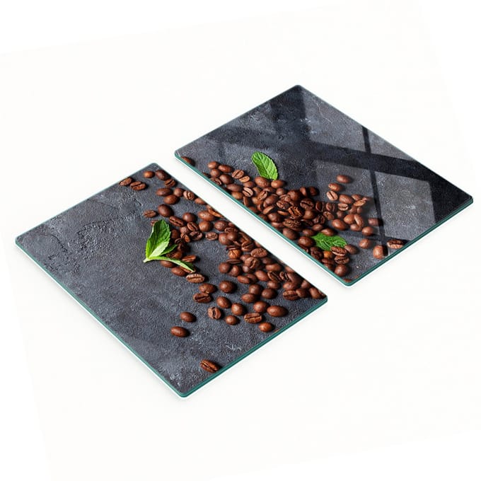 Geharde, multifunctionele, decoratieve koffieplanken van glas, 2x40x52 cm