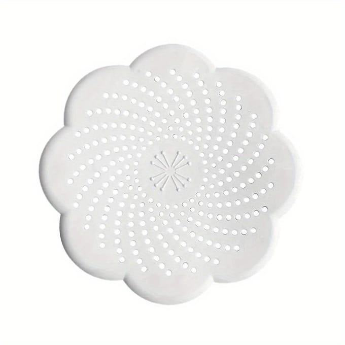 Couvercle de bonde de sol en silicone Forme de fleur Passoire d'évier en maille Anti-blocage Cheveux Nettoyage Attrape-déchets Accessoire de cuisine et de salle de bain bleu