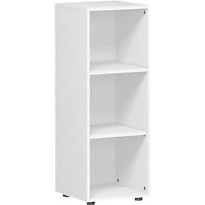 PALENQUE boekenkast, 3 OH, spaanplaat, B 400 x D 400 x H 1104 mm, wit