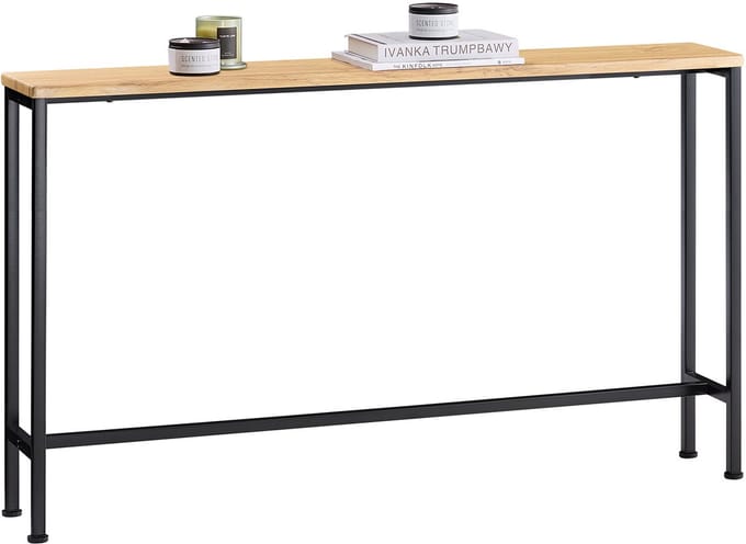 SoBuy Consoletafel FSB19-L-E - Metalen Frame - MDF Hout - 120 x 20 x 80 cm