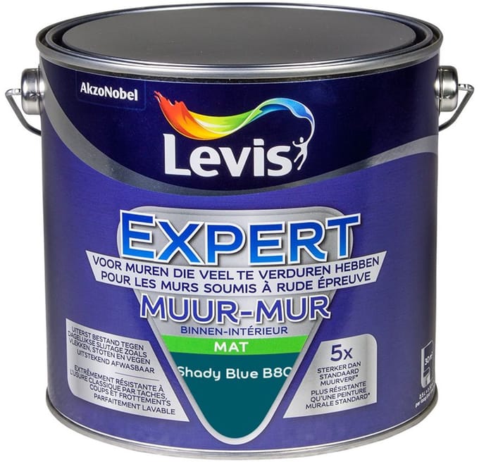 Levis - Expert Muur Binnen Mix - Shady Blue B80 - Mengverf - 2,5 L