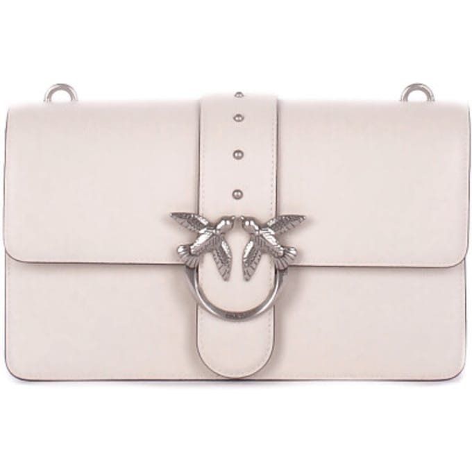 PINKO Love One Crossbody tas 27 cm - Dames - bianco seta-old silver