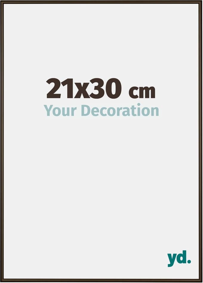 Your Decoration - Fotolijst 21x30 cm - Aluminium - Walnoot Structuur - New York