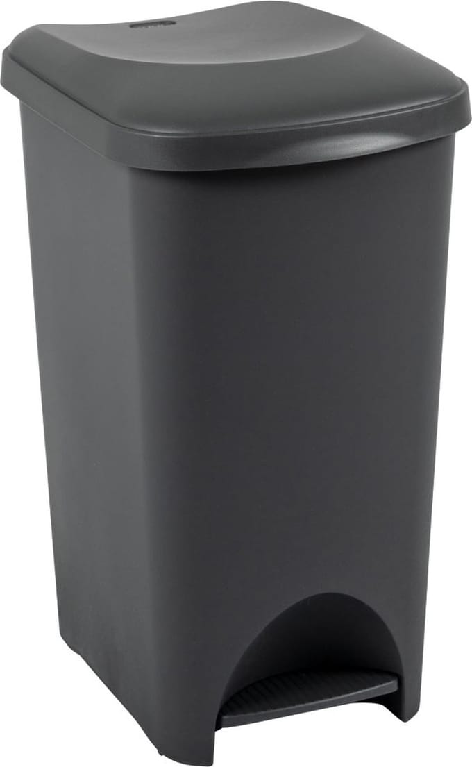 Pedaalemmer - prullenbak - afvalbak - 40 liter – Voetpedaal - Antraciet