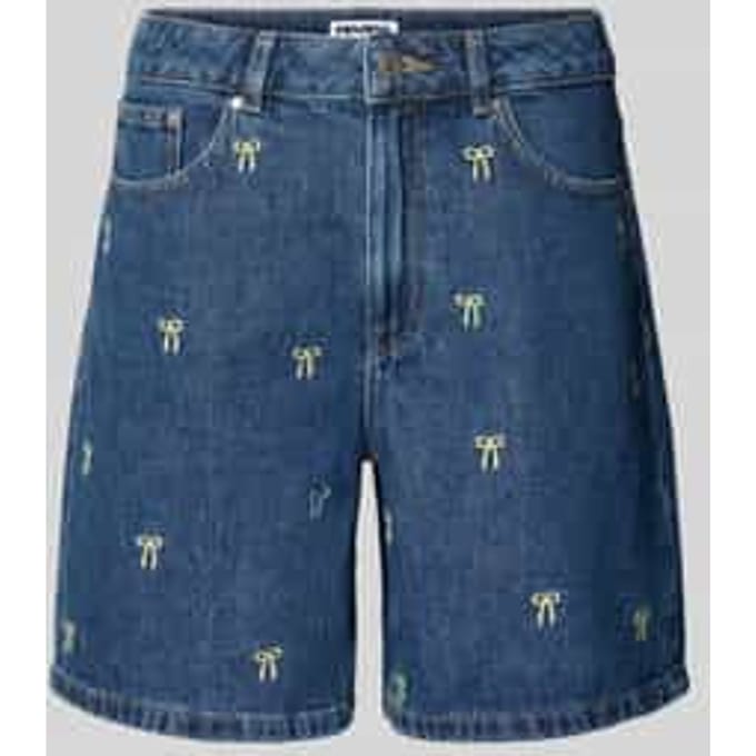 Korte jeans met stitchings