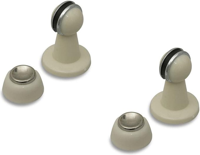 Deurvastzetter - 2x - wit - met Magneet - 80 mm - Deurvergrendeling - deurstoppers / deurbuffers