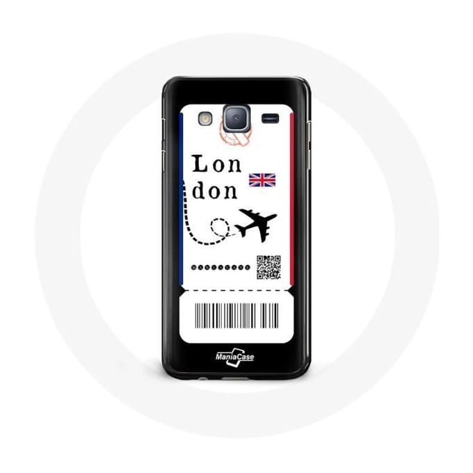 Hoesje voor Samsung Galaxy J7 2016 Londen vliegticket