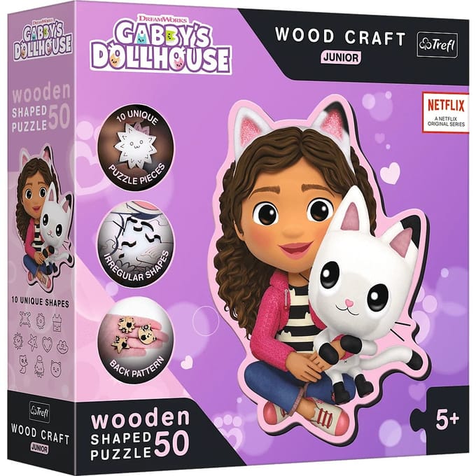 Gabby's Dollhouse houten puzzel - junior