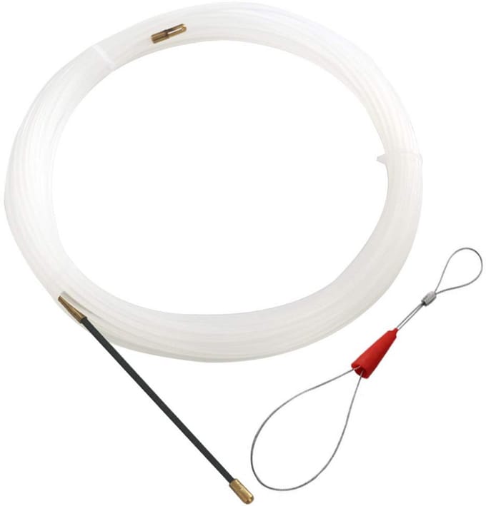 Kabeltrekhulpmiddel 15m met Gidsveer Ø 3mm Nylon Retractiekabel